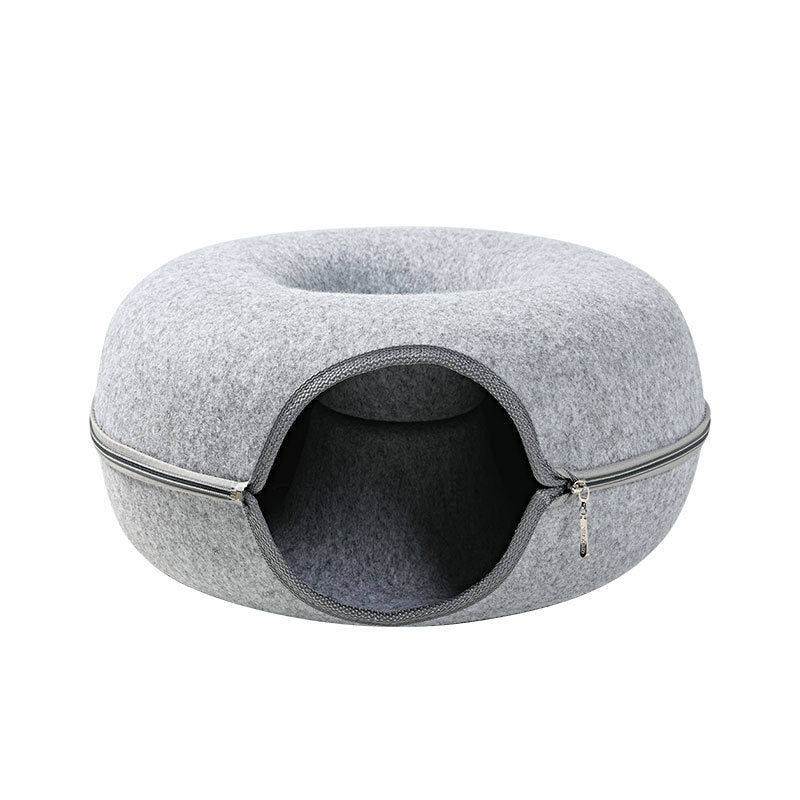 
                  
                    DigiPetz™ | Round Woollen Cat Nest Tunnel For Cats | Cat Beds
                  
                